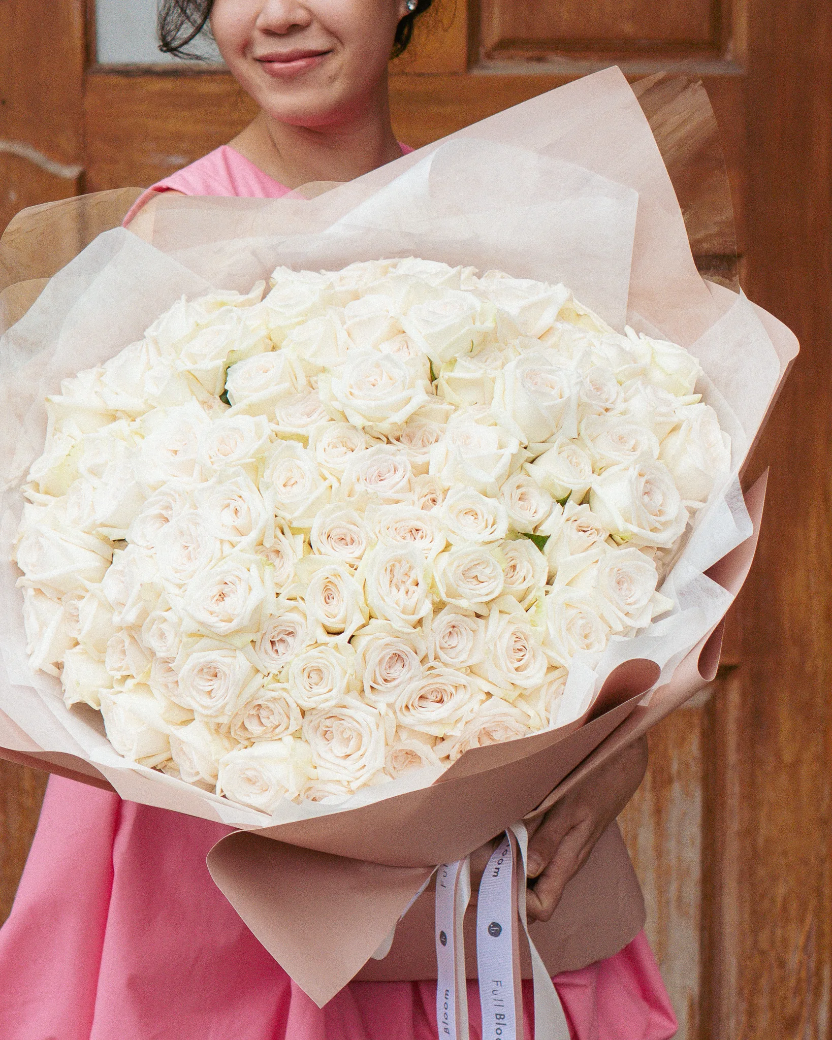 Envy None - Undeniably Grand White Roses Bouquet - Image 2