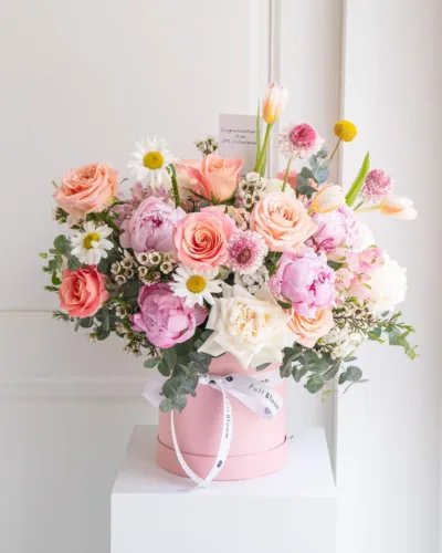Pink Flavor - Soft Peony Flower Box