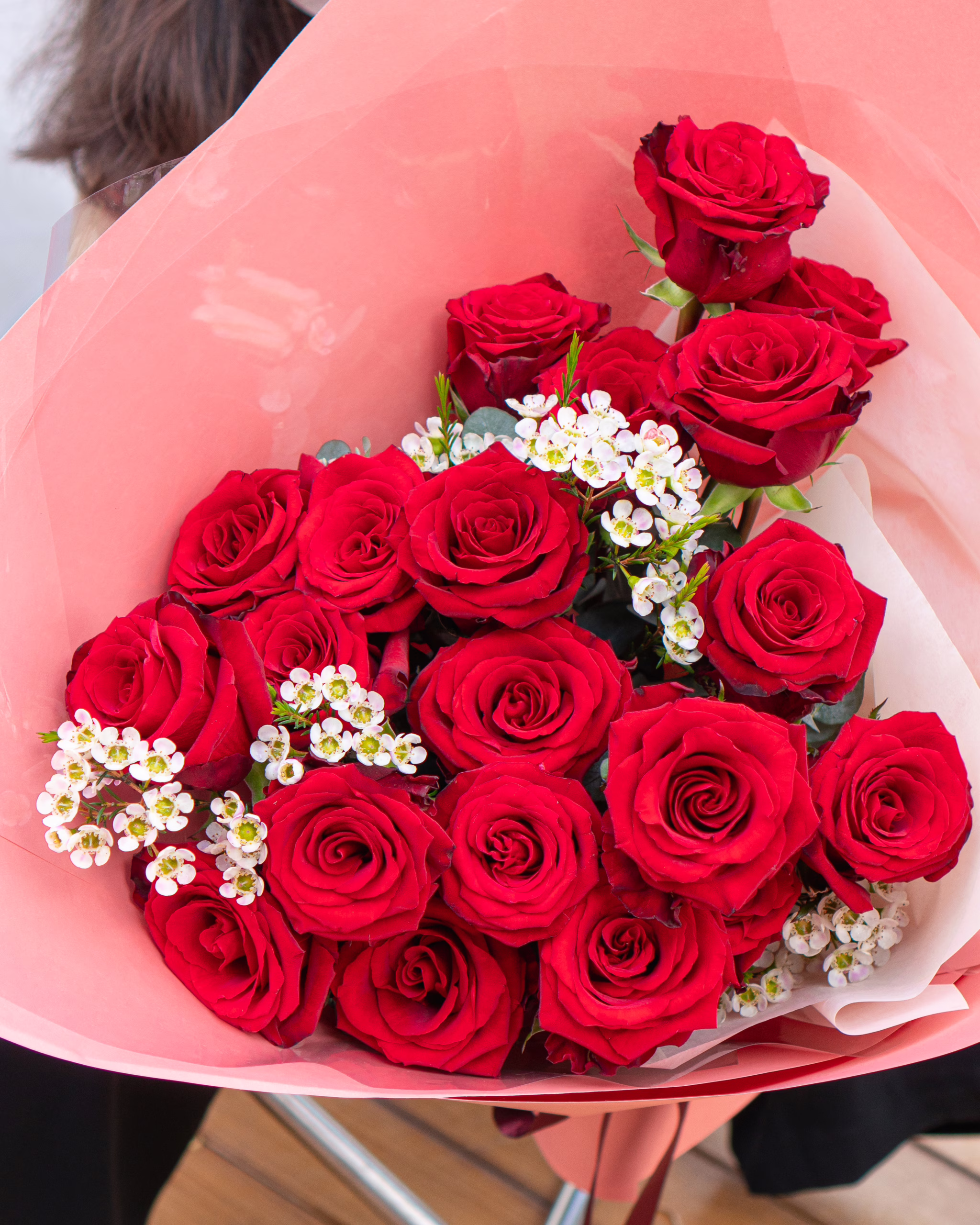 Rosy Romance - Classic Rose Bouquet - Image 2