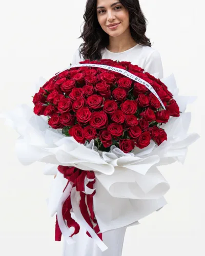 Obsessed With You - Bold Red Roses Bouquet