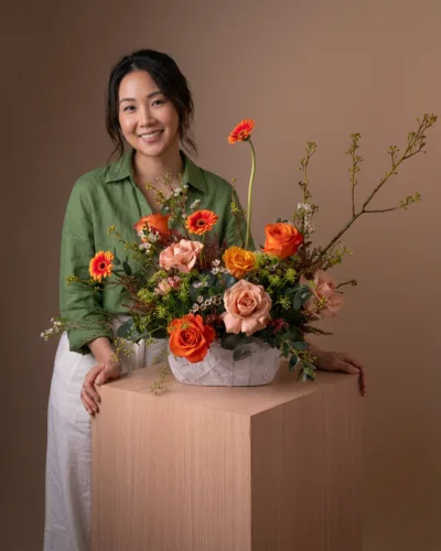 Orange Lady - A Warm & Sunny Flower Tray