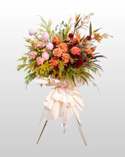 Amber Radiance - Premium Vibrant Flower Stand